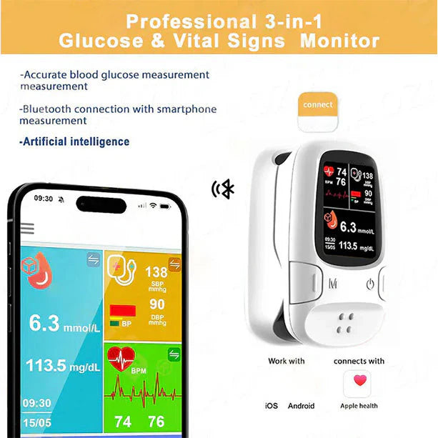 🎉Hotplex® Develops Newly Launched NonInvasive Smart Glucose Meter✨ Limited Offer